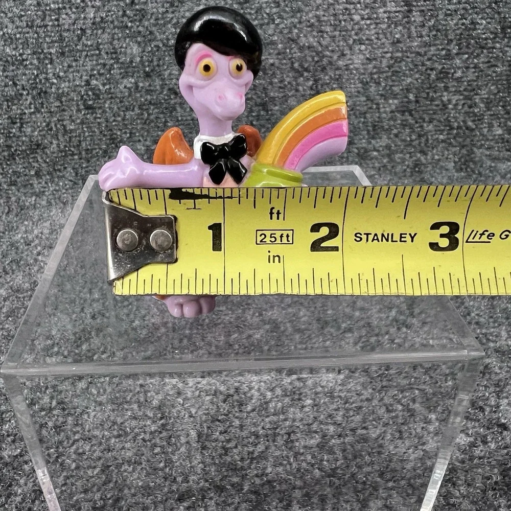1982 Vintage Walt Disney Epcot FIGMENT Purple Dragon Rainbow Figure PVC 2 1/2